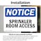 Signmission Sprinkler Room Access, 24 in W x Rectangle, Vinyl Decal OS-2PACK-NS-D-1824-L-18405 - alternate 4